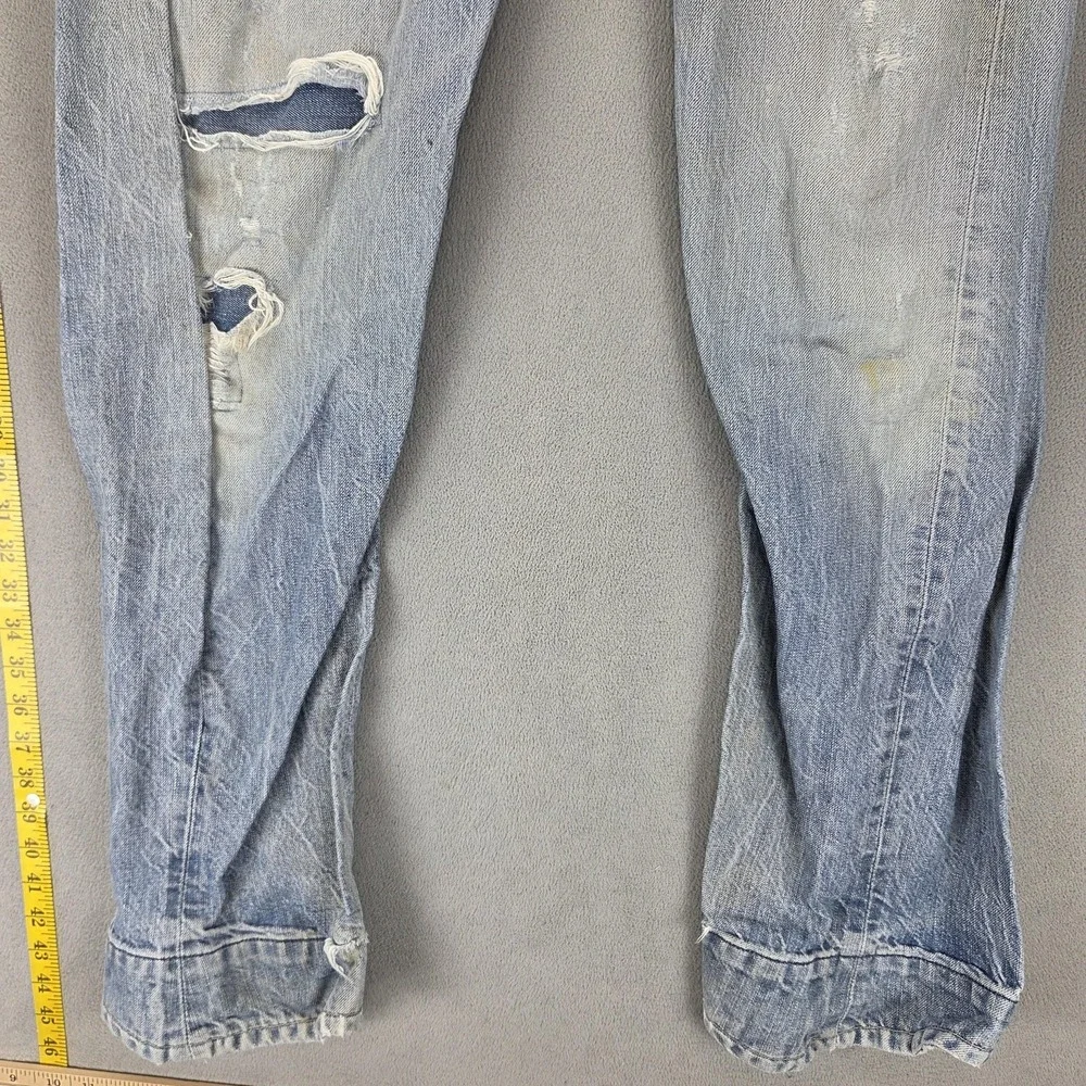 Vintage Levis Engineered Jeans Mens Blue Twisted Thrashed Button Fly Fits 32x32
